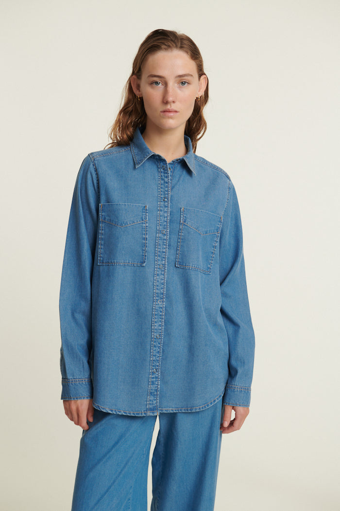 Basic Apparel Bine Shirt Skjorter 038 Light Blue